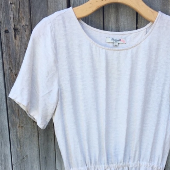 Madewell Scenic View Mini Dress Silk Cream S - Picture 4 of 12